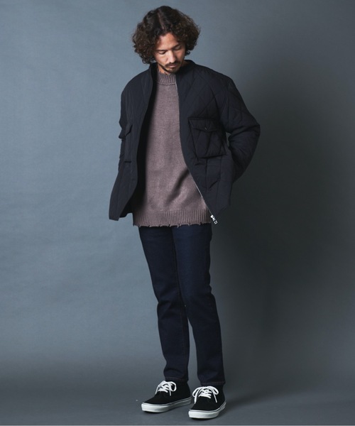 THE TWENTYSEVEN(ザ トゥエンティーセブン)の「The TWENTYSEVEN:60/40クロスルーズフィットキルトスタンドカラージャケット(ダウンジャケット/コート・メンズ・ブラック/ベージュ/オリーブ・M/L)」の15枚目の写真