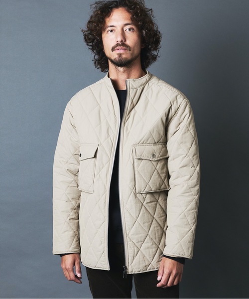THE TWENTYSEVEN(ザ トゥエンティーセブン)の「The TWENTYSEVEN:60/40クロスルーズフィットキルトスタンドカラージャケット(ダウンジャケット/コート・メンズ・ブラック/ベージュ/オリーブ・M/L)」の13枚目の写真