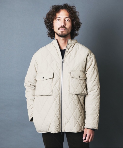 THE TWENTYSEVEN(ザ トゥエンティーセブン)の「The TWENTYSEVEN:60/40クロスルーズフィットキルトスタンドカラージャケット(ダウンジャケット/コート・メンズ・ブラック/ベージュ/オリーブ・M/L)」の14枚目の写真