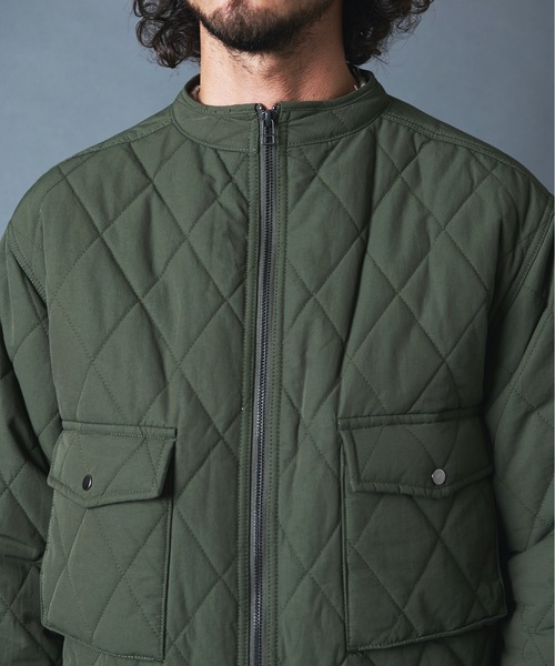 THE TWENTYSEVEN(ザ トゥエンティーセブン)の「The TWENTYSEVEN:60/40クロスルーズフィットキルトスタンドカラージャケット(ダウンジャケット/コート・メンズ・ブラック/ベージュ/オリーブ・M/L)」の7枚目の写真