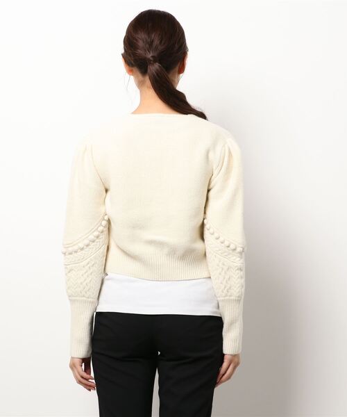 Verybrain（ベリーブレイン）の「very brain/VK-101 ｹｰﾌﾞﾙｺﾝﾋﾞCD（カーディガン/ボレロ・レディース・アイボリー/ネイビー・M）」の7枚目の写真