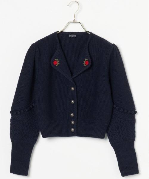 Verybrain（ベリーブレイン）の「very brain/VK-101 ｹｰﾌﾞﾙｺﾝﾋﾞCD（カーディガン/ボレロ・レディース・アイボリー/ネイビー・M）」の14枚目の写真