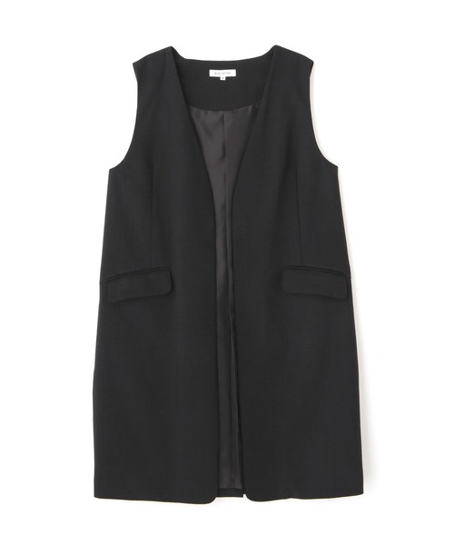 NATURAL BEAUTY BASIC（ナチュラルビューティーベーシック）の「ジレ＆パンツセットアップ　ジレ/0171255811（ベスト・レディース・チャコールグレー/ブラウン・MEDIUM）」の9枚目の写真