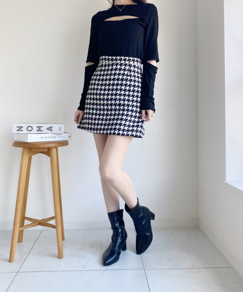 ♡FENDI フィンディ 千鳥柄 チェック スカート♡ org.jpg