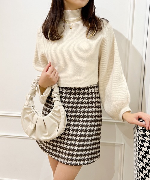 Loueme（ルエム）の「千鳥柄台形ミニスカート（スカート）」 - WEAR