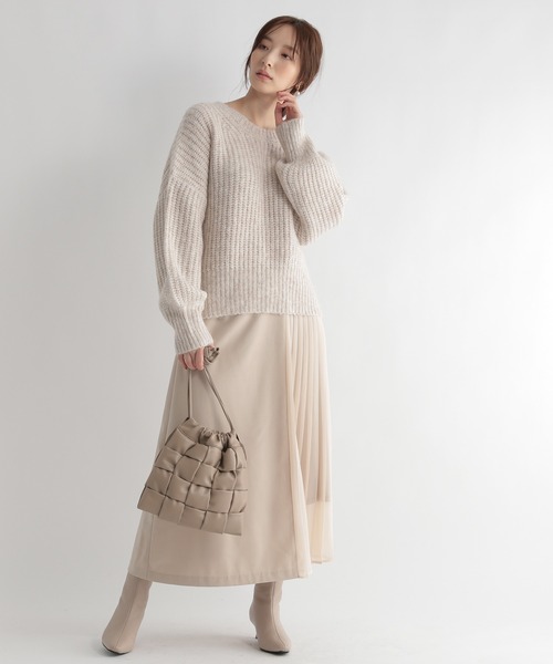 Andemiu(アンデミュウ)の「プリーツキリカエスカート229585(スカート・レディース・グレー/ブラウン/ベージュ・SMALL/MEDIUM)」の18枚目の写真