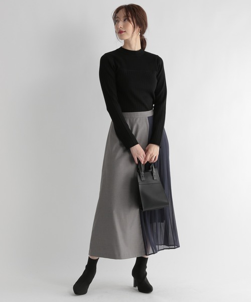 Andemiu(アンデミュウ)の「プリーツキリカエスカート229585(スカート・レディース・グレー/ブラウン/ベージュ・SMALL/MEDIUM)」の12枚目の写真