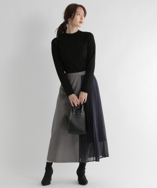 Andemiu(アンデミュウ)の「プリーツキリカエスカート229585(スカート・レディース・グレー/ブラウン/ベージュ・SMALL/MEDIUM)」の16枚目の写真