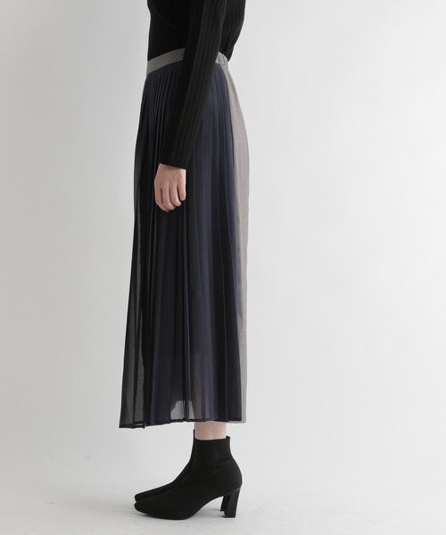 Andemiu(アンデミュウ)の「プリーツキリカエスカート229585(スカート・レディース・グレー/ブラウン/ベージュ・SMALL/MEDIUM)」の10枚目の写真