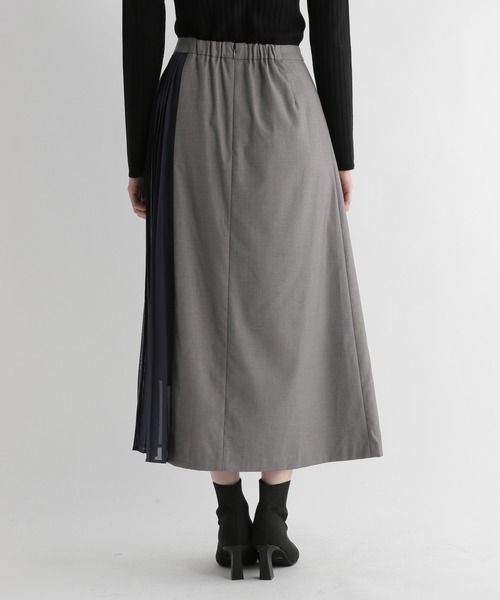 Andemiu(アンデミュウ)の「プリーツキリカエスカート229585(スカート・レディース・グレー/ブラウン/ベージュ・SMALL/MEDIUM)」の15枚目の写真