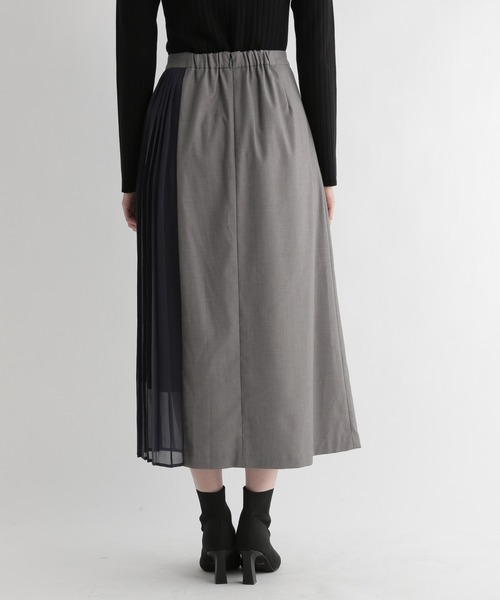Andemiu(アンデミュウ)の「プリーツキリカエスカート229585(スカート・レディース・グレー/ブラウン/ベージュ・SMALL/MEDIUM)」の8枚目の写真