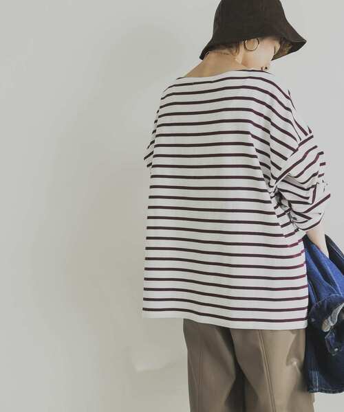 URBAN RESEARCH（アーバンリサーチ）の「バスクボーダーカットソー（Tシャツ/カットソー・レディース・レッド系その他/グレー系その他・FREE）」の9枚目の写真