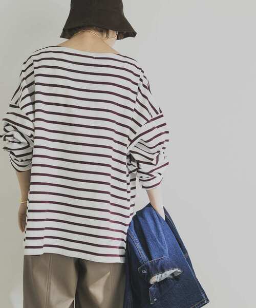 URBAN RESEARCH（アーバンリサーチ）の「バスクボーダーカットソー（Tシャツ/カットソー・レディース・レッド系その他/グレー系その他・FREE）」の10枚目の写真