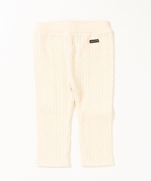 quoti use fith（クゥオティ　ユース　フィス）の「ベビー ケーブルジャガードレギンス（その他パンツ・キッズ・ブラック/ブラウン/アイボリー/オレンジ・90/80/100）」の2枚目の写真