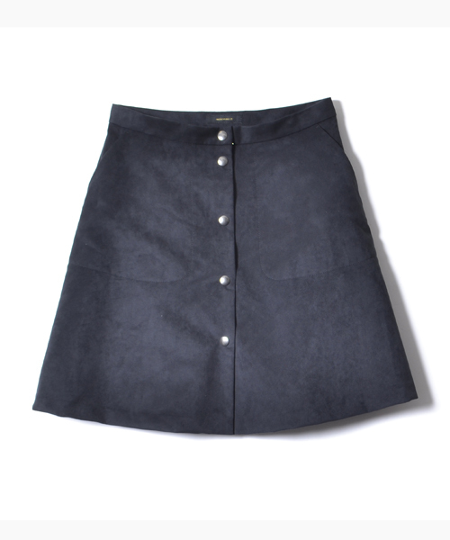 AMERICAN RAG CIE（アメリカンラグシー）の「フェイクスウェードセミフレアスカート/210-AMR-dms-L151-SK009（スカート・レディース・ブラック/ライトベージュ・0/1）」の12枚目の写真