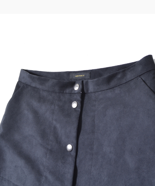 AMERICAN RAG CIE（アメリカンラグシー）の「フェイクスウェードセミフレアスカート/210-AMR-dms-L151-SK009（スカート・レディース・ブラック/ライトベージュ・0/1）」の14枚目の写真