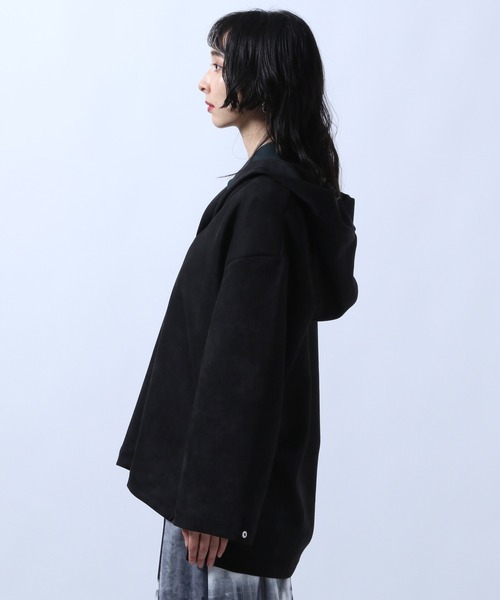 HARE（ハレ）の「ヌバックライクフードパーカー(HARE)（パーカー・レディース・ブラック/ベージュ・FREE）」の7枚目の写真