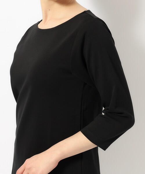 SHOO・LA・RUE（シューラルー）の「◆【S-3L】ビューティースムースカットソー（Tシャツ/カットソー・レディース・ホワイト系2/ブラック系1・01/02/03/04/05）」の11枚目の写真