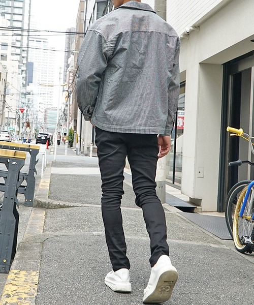 JOKER（ジョーカー）の「【JOKER】選べる10色ツイルオーバーサイズビッグポケットCPOジャケット ビッグシルエットシャツジャケット ブルゾン（ブルゾン・メンズ・ワンウォッシュ/ホワイト系その他/ベージュ/ストライプ/インディゴブルー/ブラック系その他2/ブラック系その他/オリーブ/ブラック/ネイビー・L/M/XL）」の22枚目の写真