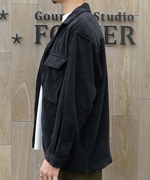 JOKER（ジョーカー）の「【JOKER】選べる10色ツイルオーバーサイズビッグポケットCPOジャケット ビッグシルエットシャツジャケット ブルゾン（ブルゾン・メンズ・ワンウォッシュ/ホワイト系その他/ベージュ/ストライプ/インディゴブルー/ブラック系その他2/ブラック系その他/オリーブ/ブラック/ネイビー・L/M/XL）」の13枚目の写真