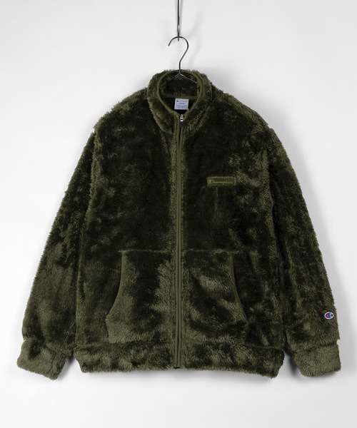 Champion（チャンピオン）の「【Champion/チャンピオン】シェルパフリース スタンドジップアップジャケット/消臭/抗菌/防臭（ブルゾン・メンズ・ベージュ/オリーブ/ブラック・M/XL/L）」の4枚目の写真