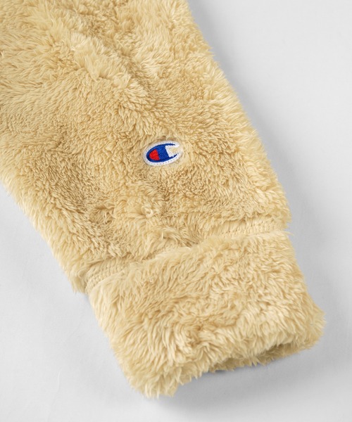 Champion（チャンピオン）の「【Champion/チャンピオン】シェルパフリース スタンドジップアップジャケット/消臭/抗菌/防臭（ブルゾン・メンズ・ベージュ/オリーブ/ブラック・M/XL/L）」の10枚目の写真