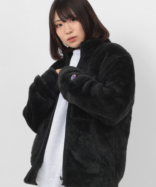 Champion（チャンピオン）の「【Champion/チャンピオン】シェルパフリース スタンドジップアップジャケット/消臭/抗菌/防臭（ブルゾン・メンズ・ベージュ/オリーブ/ブラック・M/XL/L）」の21枚目の写真