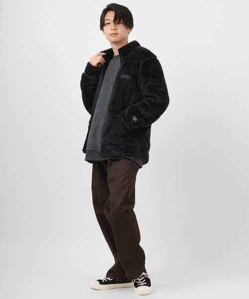 Champion（チャンピオン）の「【Champion/チャンピオン】シェルパフリース スタンドジップアップジャケット/消臭/抗菌/防臭（ブルゾン・メンズ・ベージュ/オリーブ/ブラック・M/XL/L）」の20枚目の写真