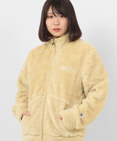 Champion（チャンピオン）の「【Champion/チャンピオン】シェルパフリース スタンドジップアップジャケット/消臭/抗菌/防臭（ブルゾン・メンズ・ベージュ/オリーブ/ブラック・M/XL/L）」の12枚目の写真