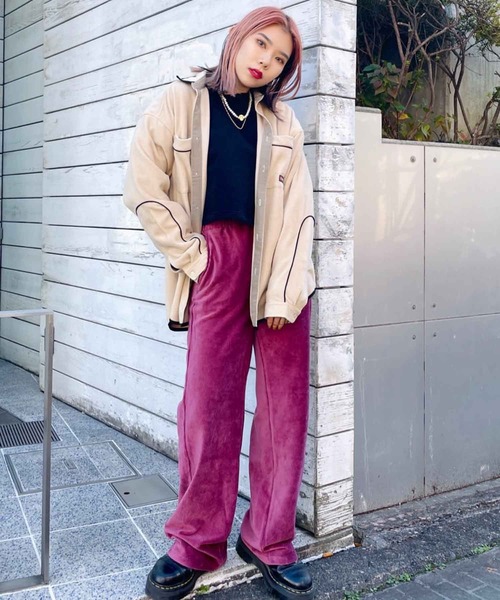 X-girl(エックスガール)の「EASY WIDE PANTS(その他パンツ・レディース・ピンク/グリーン/ブラック・XS/M/S)」の16枚目の写真