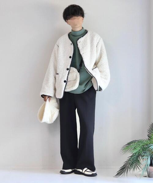 coen by Mr.SZK（コーエンバイミスタースズキ）の「ボアショルダーバッグ【coen × Mr.SZK】（セット着用可能アイテム）（ショルダーバッグ・メンズ・ブラック/オフホワイト・FREE）」の16枚目の写真