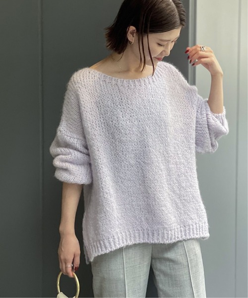 Spick & Span(スピックアンドスパン)の「【TRICOTS JEAN MARC】別注ボートネックスリットプルオーバー◆(ニット/セーター・レディース・ベージュ/パープル/グレー・FREE)」の18枚目の写真