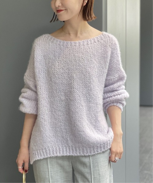 Spick & Span(スピックアンドスパン)の「【TRICOTS JEAN MARC】別注ボートネックスリットプルオーバー◆(ニット/セーター・レディース・ベージュ/パープル/グレー・FREE)」の19枚目の写真