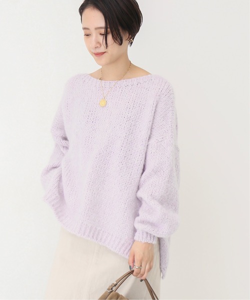 Spick & Span(スピックアンドスパン)の「【TRICOTS JEAN MARC】別注ボートネックスリットプルオーバー◆(ニット/セーター・レディース・ベージュ/パープル/グレー・FREE)」の7枚目の写真