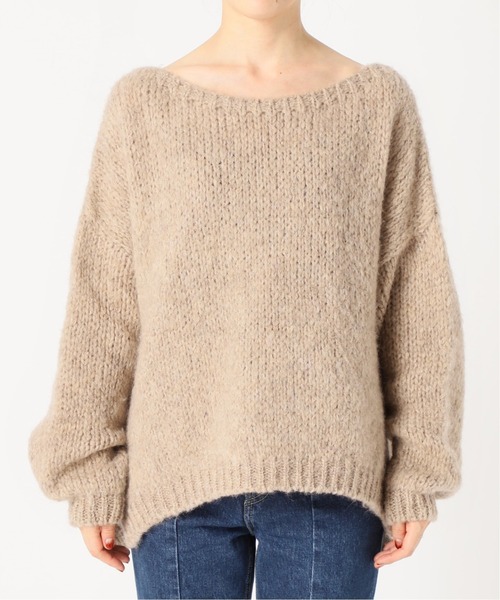 Spick & Span(スピックアンドスパン)の「【TRICOTS JEAN MARC】別注ボートネックスリットプルオーバー◆(ニット/セーター・レディース・ベージュ/パープル/グレー・FREE)」の21枚目の写真