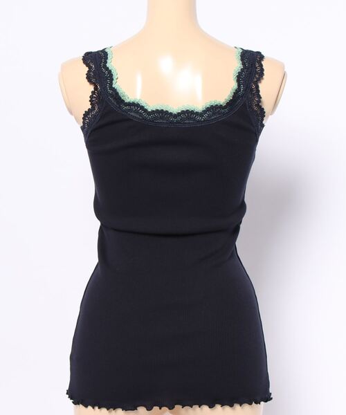 Q（キュー）の「バイカラーテレコタンク（タンクトップ・レディース・ネイビー/パープル/ライトグレー/チャコールグレー/ピンク系その他/ブルー・MEDIUM）」の8枚目の写真