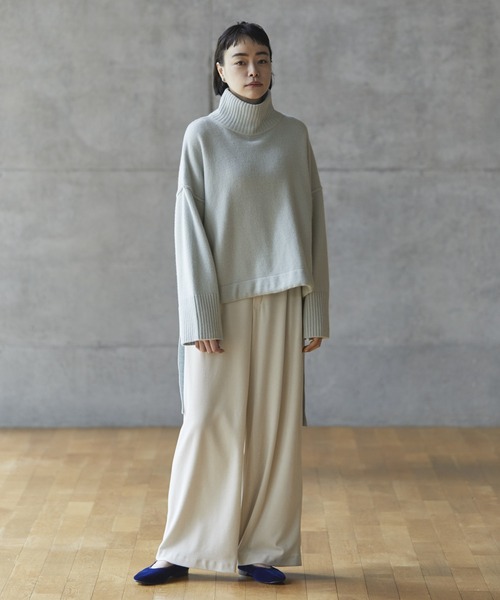 conges payes ADIEU TRISTESSE（コンジェ ペイエ アデュートリステス）の「congés payés× setsuko todorokiCollaboration　「VELOR PANTS」（その他パンツ・レディース・アイボリー/ダークブルー・38）」の14枚目の写真