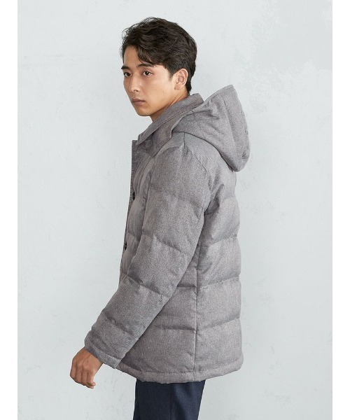 Perfect Suit FActory（パーフェクトスーツファクトリー）の「ビジカジダウンステンカラーコート（ダウンジャケット/コート・メンズ・ネイビー/グレー・LL/S/M/L）」の7枚目の写真