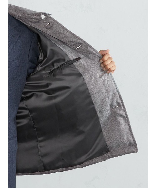 Perfect Suit FActory（パーフェクトスーツファクトリー）の「ビジカジダウンステンカラーコート（ダウンジャケット/コート・メンズ・ネイビー/グレー・LL/S/M/L）」の15枚目の写真