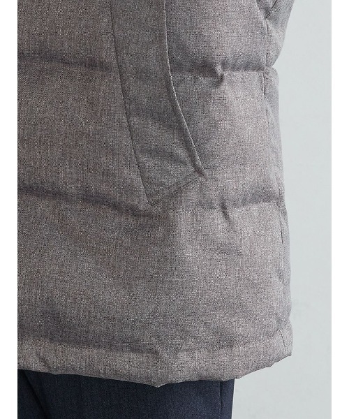 Perfect Suit FActory（パーフェクトスーツファクトリー）の「ビジカジダウンステンカラーコート（ダウンジャケット/コート・メンズ・ネイビー/グレー・LL/S/M/L）」の8枚目の写真