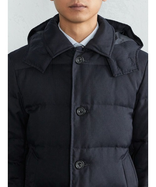 Perfect Suit FActory（パーフェクトスーツファクトリー）の「ビジカジダウンステンカラーコート（ダウンジャケット/コート・メンズ・ネイビー/グレー・LL/S/M/L）」の5枚目の写真