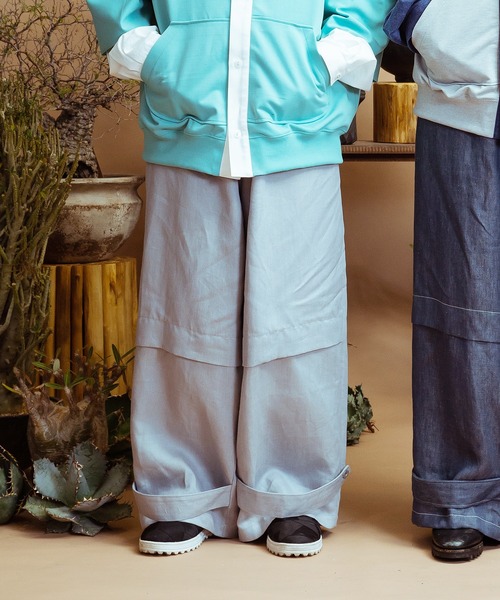 masterkey（マスターキー）の「masterkey マスターキー / FUSION-PT セットアップリネンワイドパンツ / MK22S-SET-4-1（その他パンツ・メンズ・ライトグレー/インディゴブルー・1/2）」の2枚目の写真