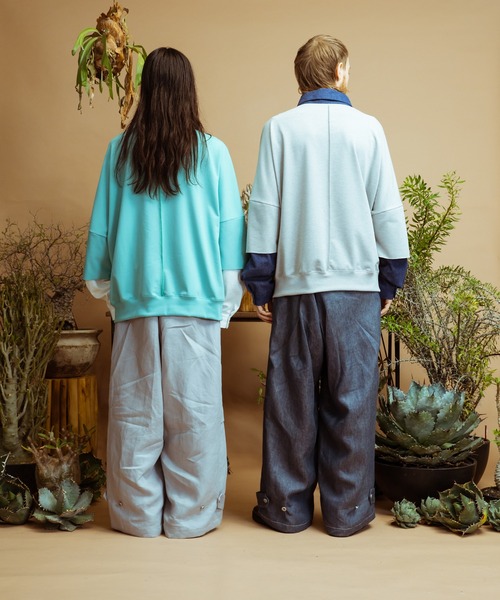 masterkey（マスターキー）の「masterkey マスターキー / FUSION-PT セットアップリネンワイドパンツ / MK22S-SET-4-1（その他パンツ・メンズ・ライトグレー/インディゴブルー・1/2）」の4枚目の写真