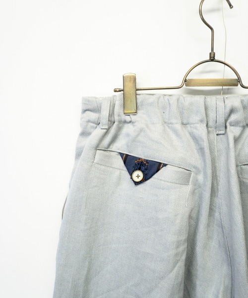 masterkey（マスターキー）の「masterkey マスターキー / FUSION-PT セットアップリネンワイドパンツ / MK22S-SET-4-1（その他パンツ・メンズ・ライトグレー/インディゴブルー・1/2）」の8枚目の写真