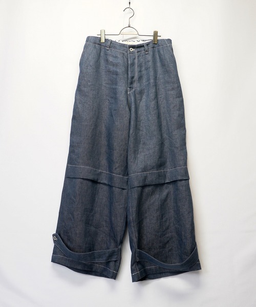 masterkey（マスターキー）の「masterkey マスターキー / FUSION-PT セットアップリネンワイドパンツ / MK22S-SET-4-1（その他パンツ・メンズ・ライトグレー/インディゴブルー・1/2）」の11枚目の写真