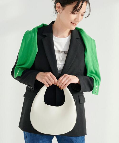 green label relaxing（グリーンレーベルリラクシング）の「ティアドロップ 2WAY バッグ（ハンドバッグ・レディース・ホワイト/ブラック・FREE）」の2枚目の写真