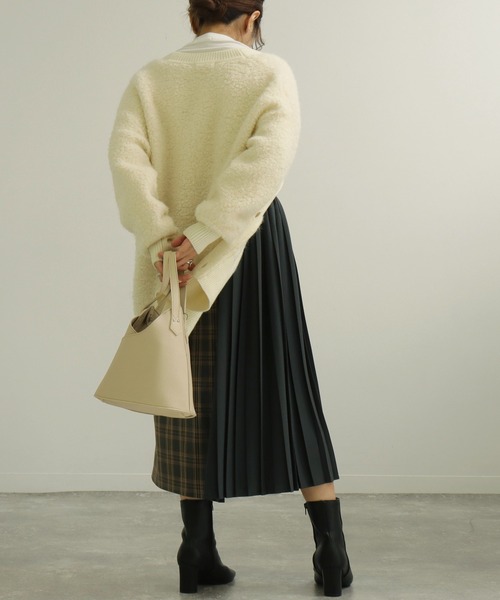 AULI(アウリィ)の「【低身長向けサイズ】チェックプリーツラップ風スカート(スカート・レディース・イエロー/オレンジ/グリーン・S/XS)」の10枚目の写真