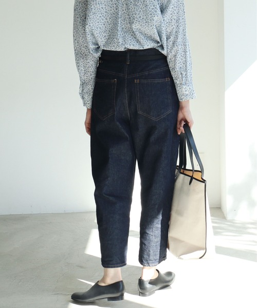 yuni(ユニ )の「12ozDenim 5pkt wide tepered パンツ(デニムパンツ・レディース・ネイビー・SS/S/M)」の12枚目の写真