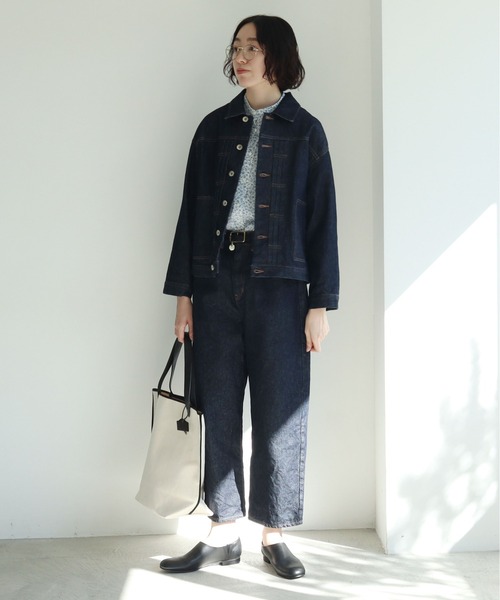 yuni(ユニ )の「12ozDenim 5pkt wide tepered パンツ(デニムパンツ・レディース・ネイビー・SS/S/M)」の10枚目の写真