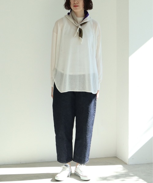 yuni（ユニ ）の「12ozDenim 5pkt wide tepered パンツ（デニム
